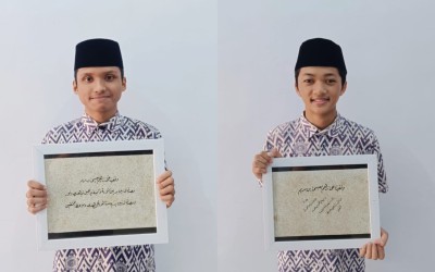 Karya Kaligrafi Dua Siswa MAN 4 Jombang PP. Mamba’ul Ma’arif Sabet Juara Nasional