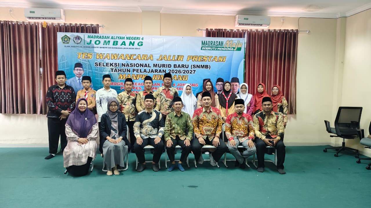 Saring Bibit Unggul Berprestasi, MAN PK MAN 4 Jombang Laksanakan Seleksi Nasional Jalur Prestasi