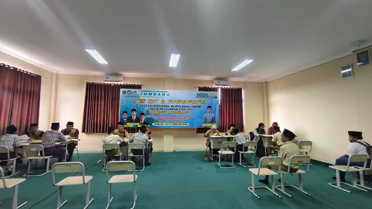125 Peserta Ikuti SNMB Jalur Tes MAN PK MAN 4 Jombang, Hasil Diumumkan 6 Maret