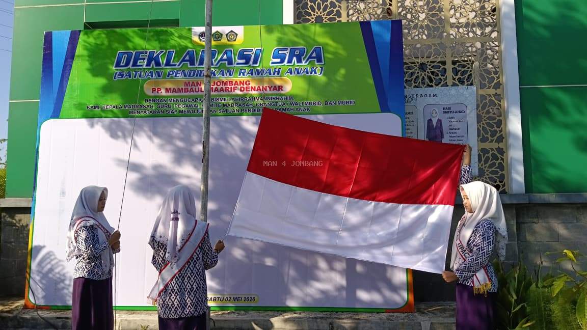 1.035 Murid MAN 4 Jombang Ikuti Upacara Hardiknas 2026 dan Deklarasi SRA